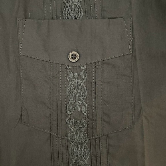 Platoon Men’s Guayabera Dark Grey - Picture 5 of 6